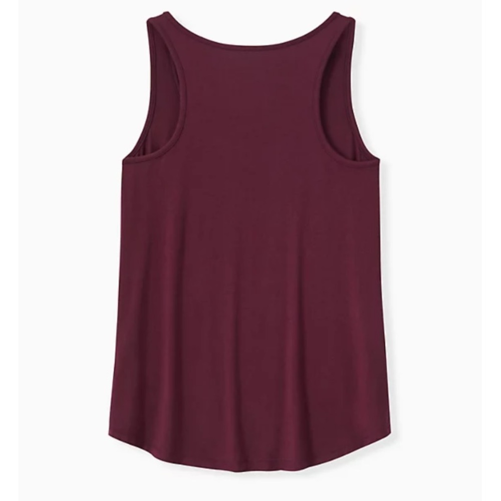 Torrid Super Soft Burgundy Purple Scoop Neck Layering Tank - Picture 4 of 6